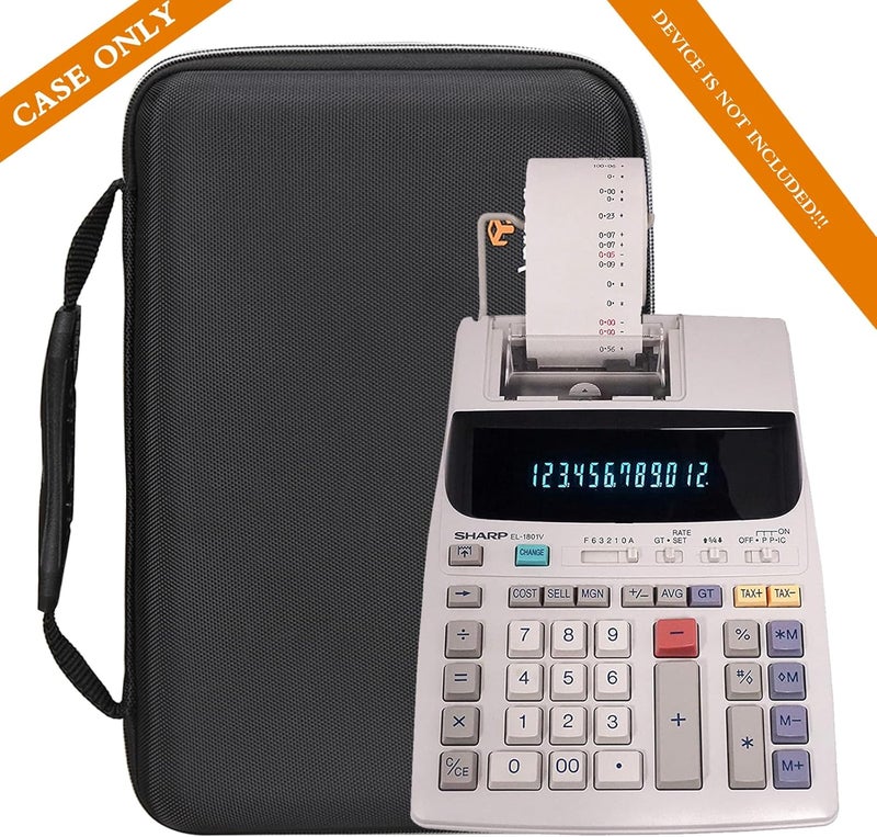 Aproca Hard Storage Travel Case, for Sharp EL-1801V Ink Printing Calculator and Thermal Paper Rolls - Image 5